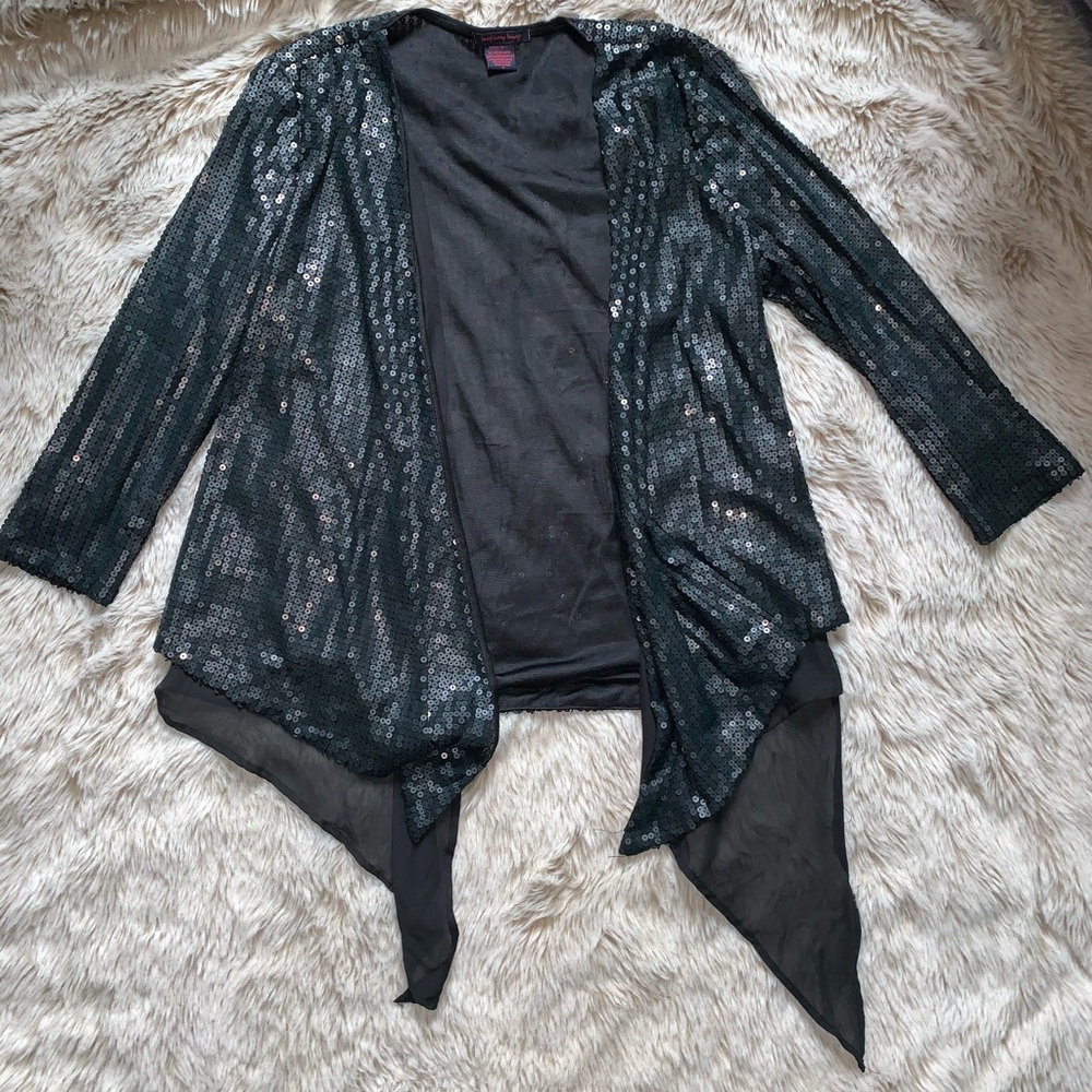 🦋Imaginary Voyage Black Sequined Jacket